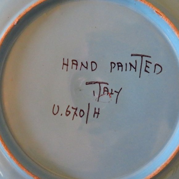 VTG Antique italian folded tray ,hand painted, gold gilded ,flowers - Picture 4 of 8